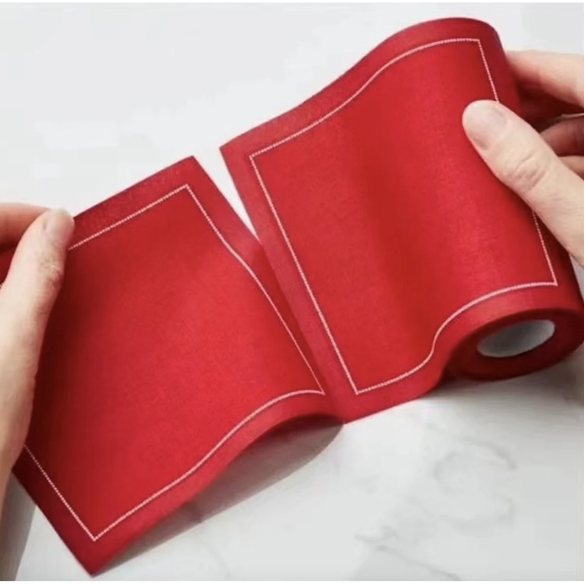 Custom linen Napkins on a Roll 1