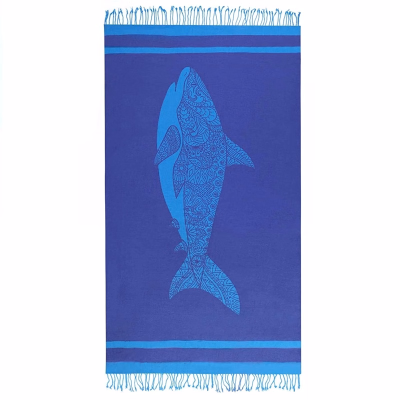Custom Turkish Jacquard Beach Towel - 39.37'' x 70.87''