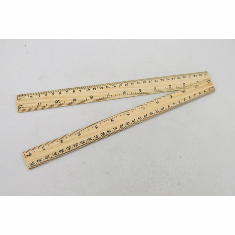12 Inch Wooden Ruler /Measuring Ruler Office