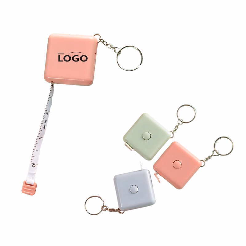 Mini Keychain Tape Measure with Retractable Design