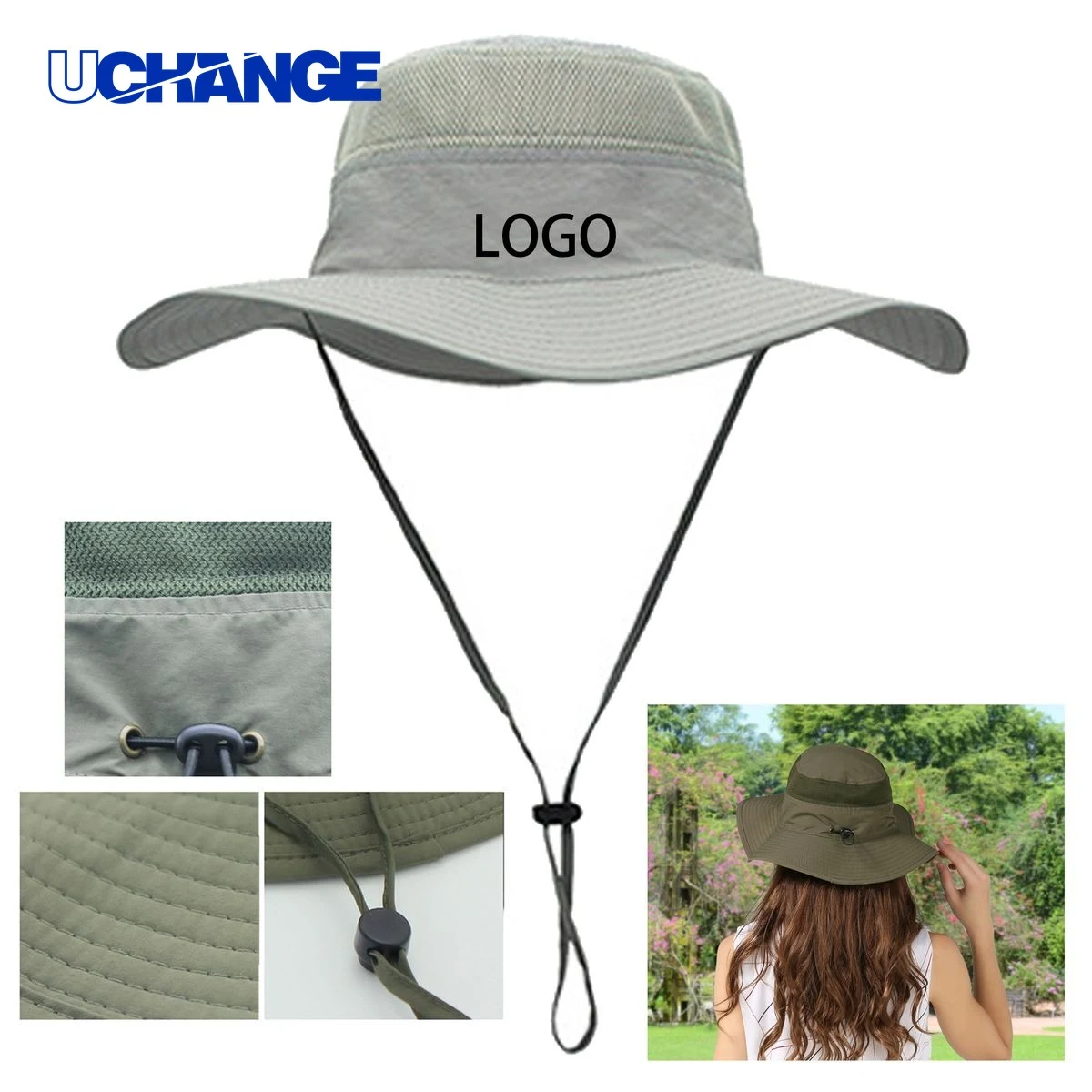 Classic Wide Brim Polyester Sun Hat 1