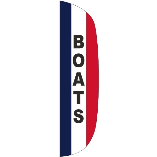 "Boats" Message Flutter Flag (3'x12') 1