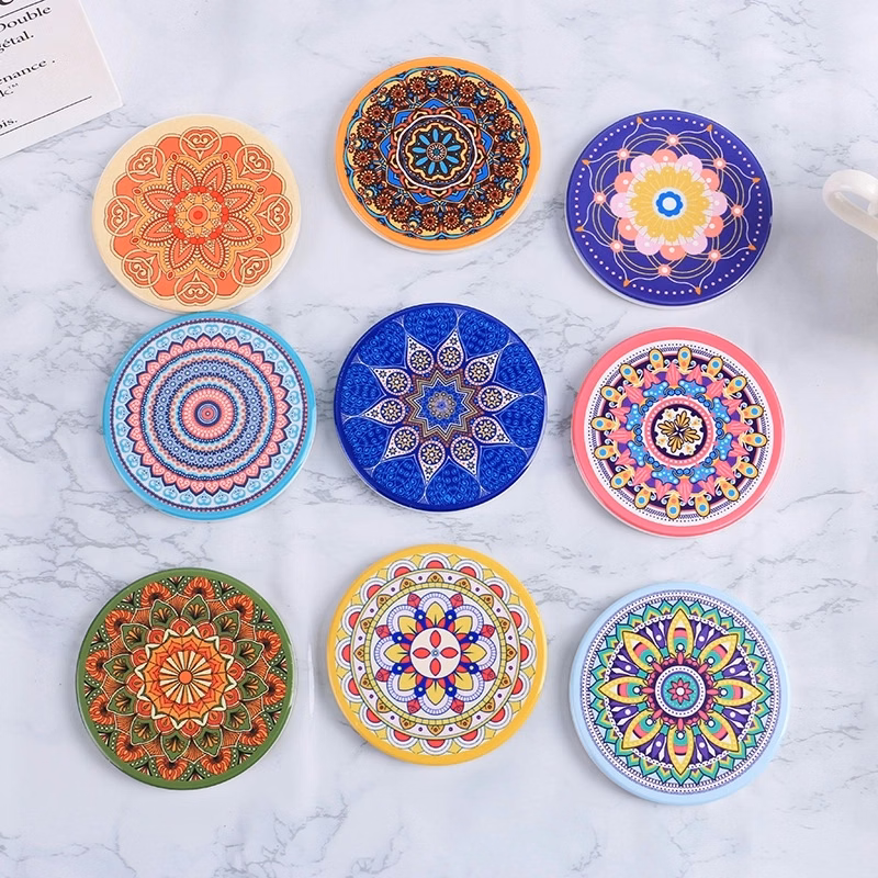 Round Absorbent Drink Coasters Set