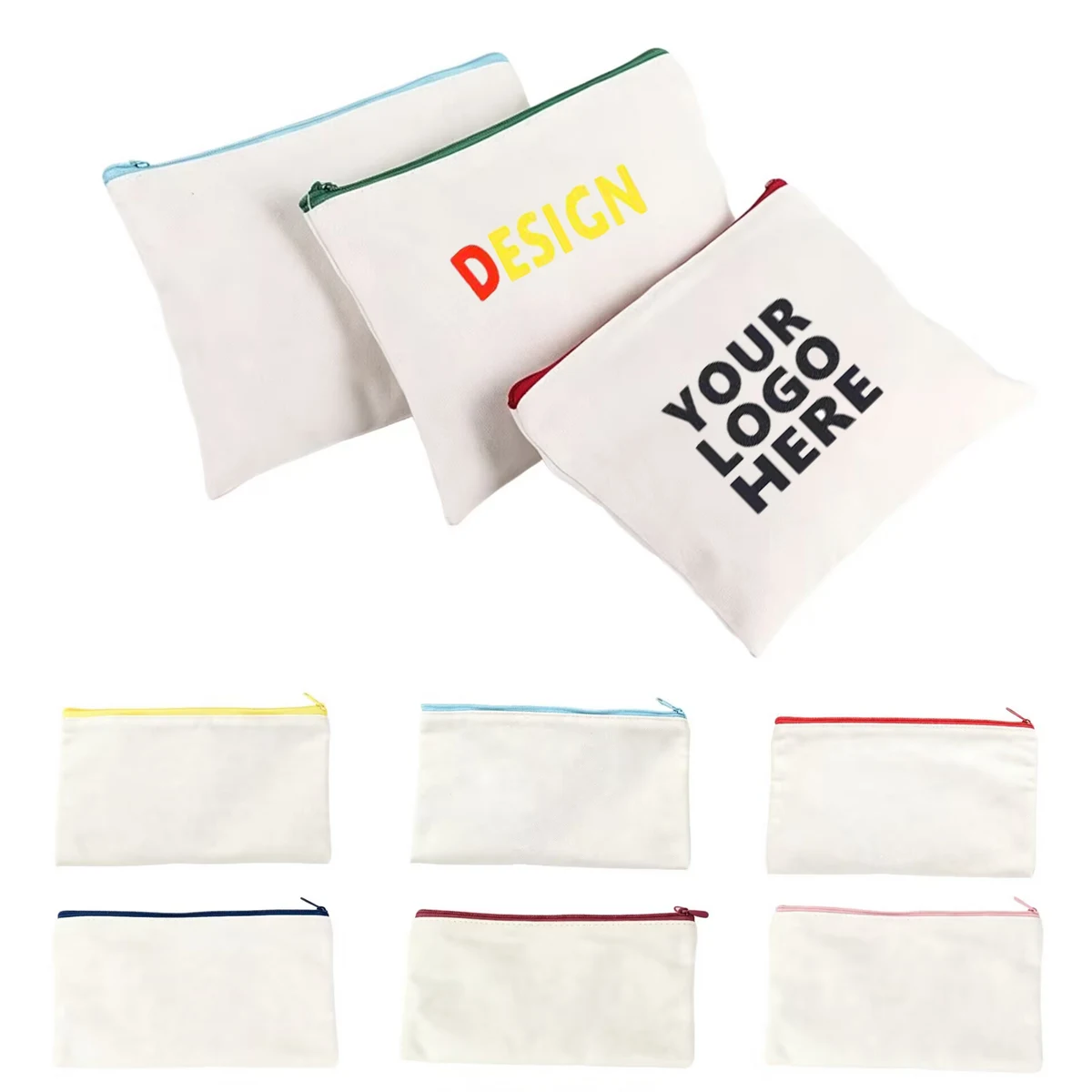 Canvas Zipper Pouch For Daily Essentials Storage 1