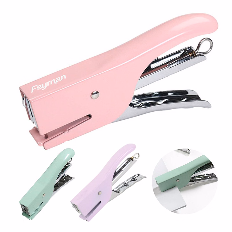 Macaron Color Handheld Desktop Metal Stapler