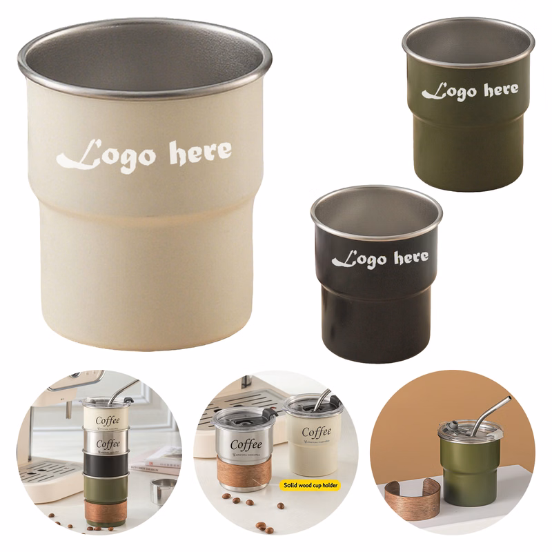 MOQ 50pcs Eco-Friendly Wood & Steel Hydration Set