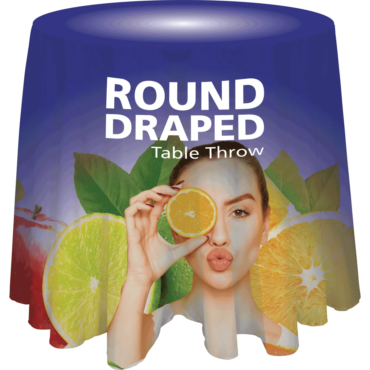 30" Round Draped Table Throw (48" Diameter) 1