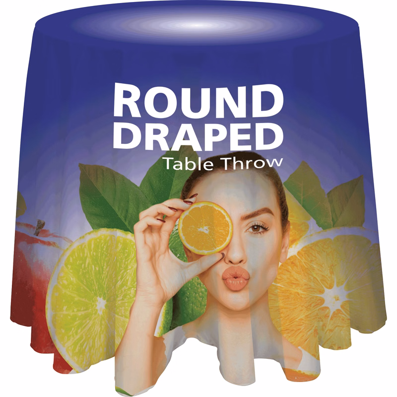 30" Round Draped Table Throw (48" Diameter)