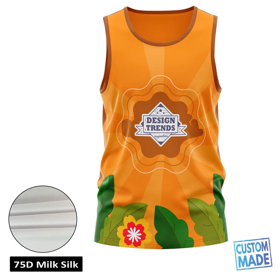 Unisex & Kids' Sublimation Jersey Style Tank Top - Spandex Interlock 1