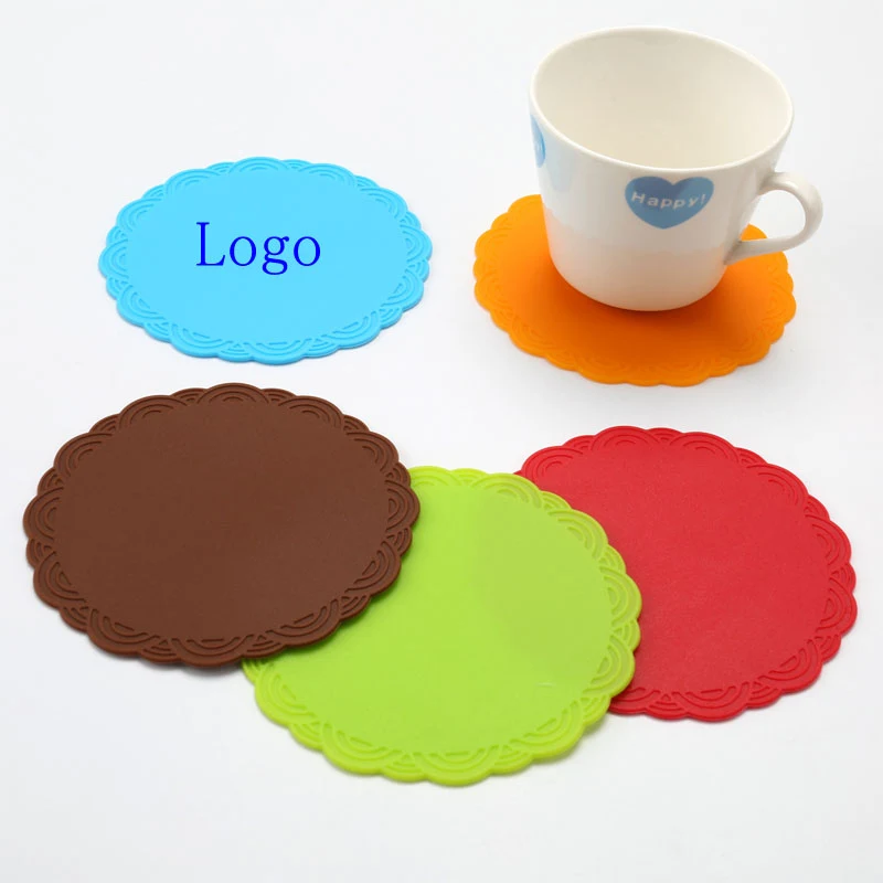 Round Cork Silicone Cup Coaster 1