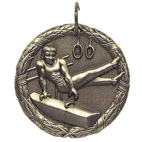 Gymnastics Male XR100 Series Medal, 1 1/4" 1