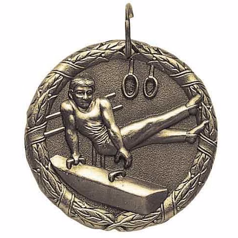 Gymnastics Male XR100 Series Medal, 1 1/4"
