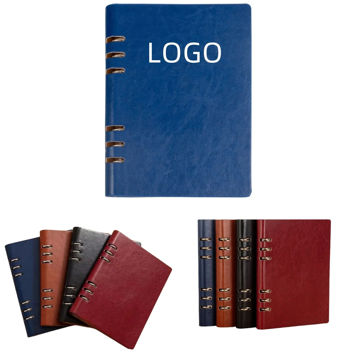 Leather Notebook Detachable Pages & Magnetic Buckle 1