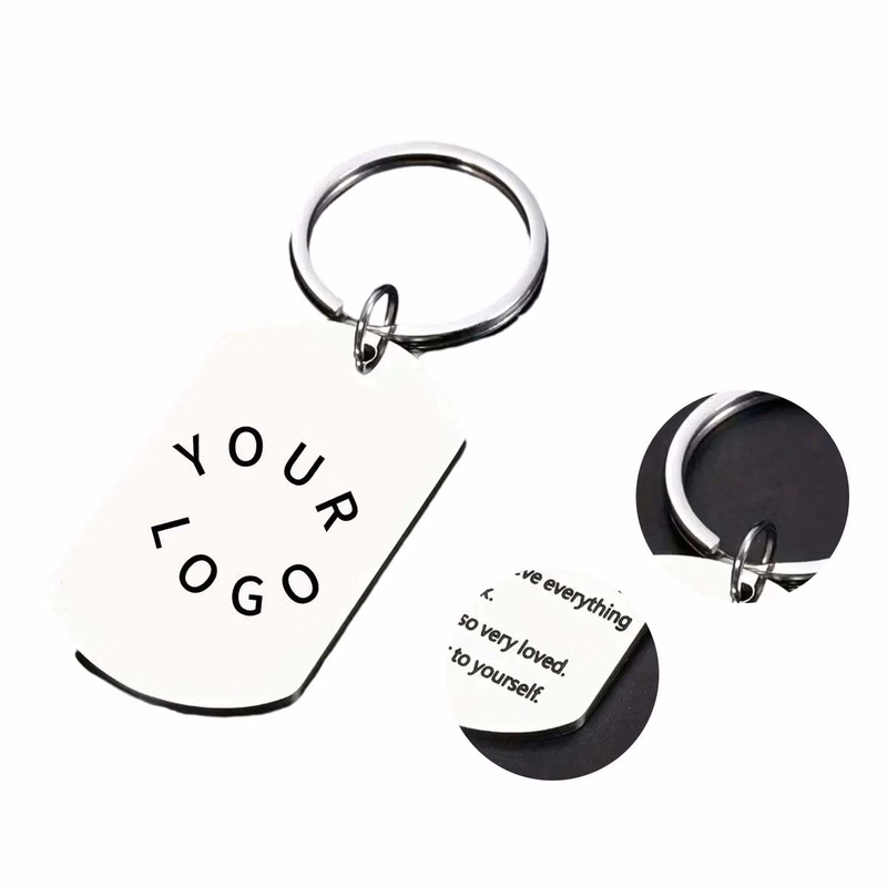 Stainless Steel Keychain with Blank Engraving Surface
