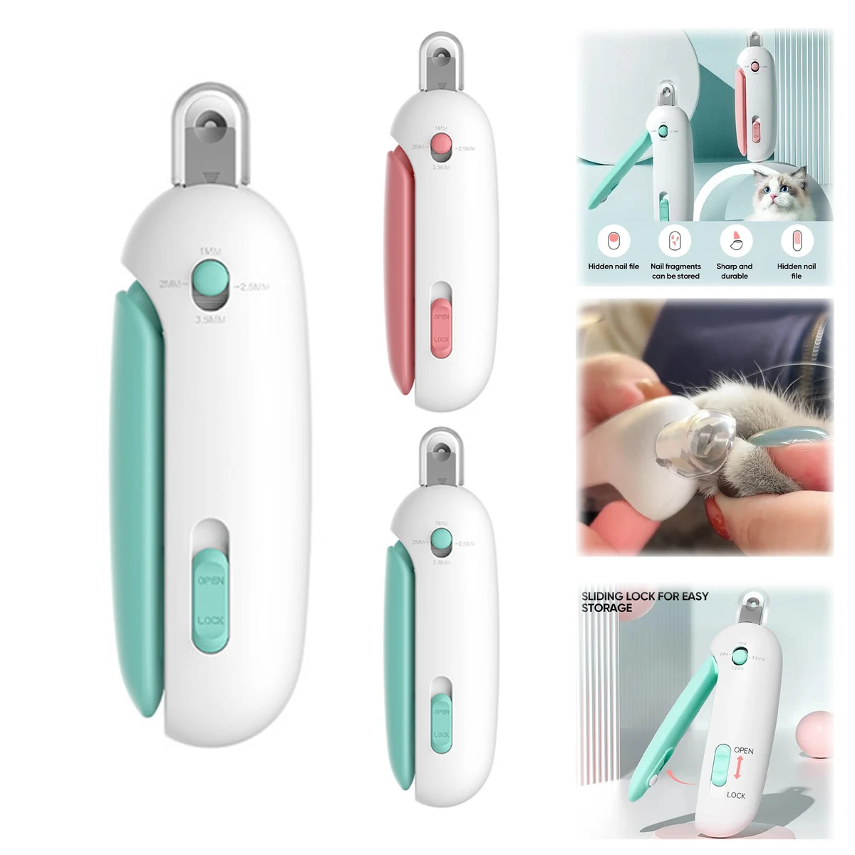 Cat Nail Clippers with Adjustable Aperture 1
