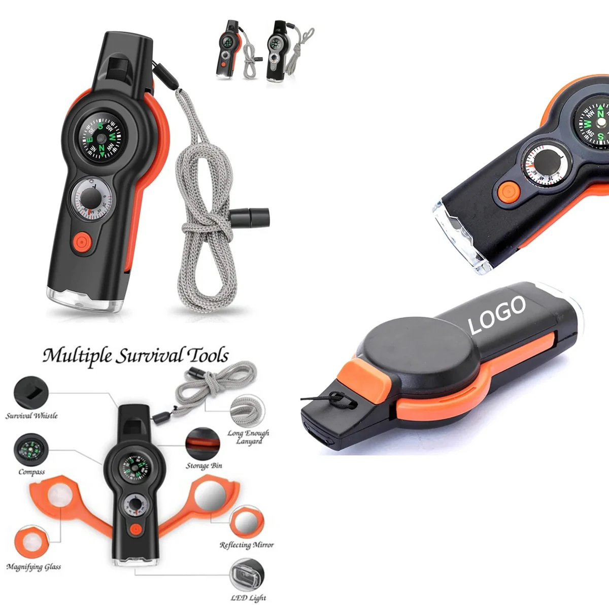 7-in-1 Multi-Purpose Survival Multi-function Safety Whistle 1