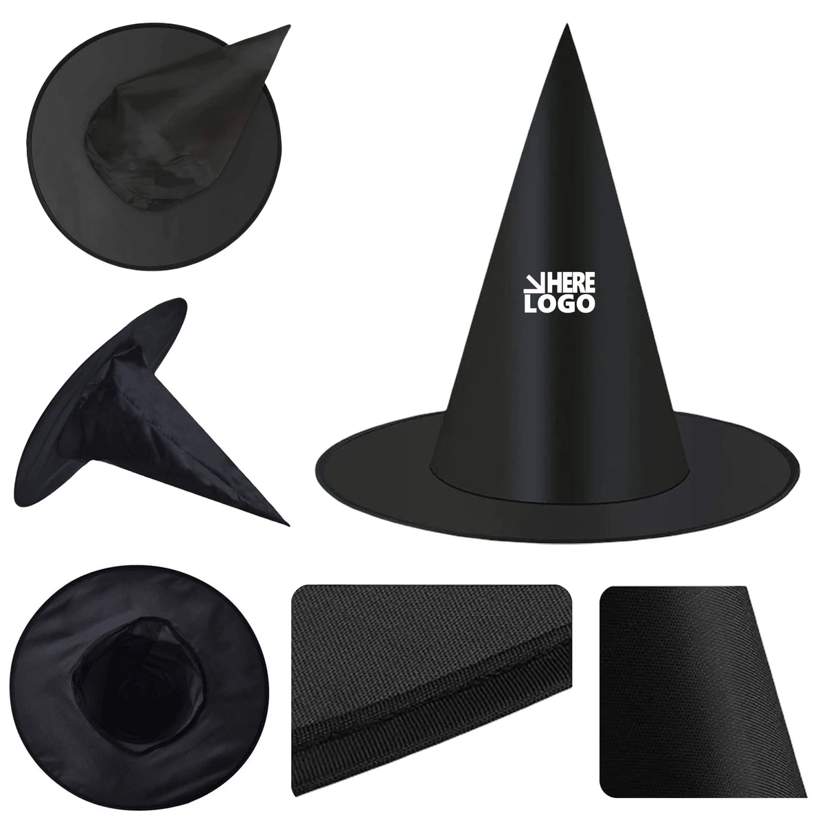 Halloween Black Witch Wizard Hats 1