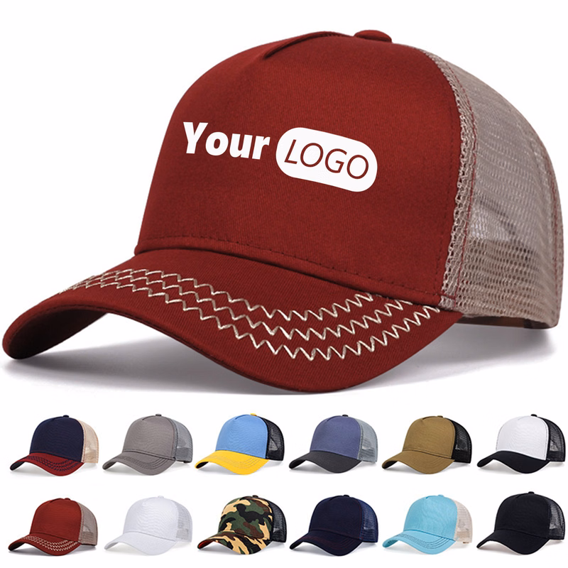 Cotton Customizable High Crown Trucker Hat With Foam Front And Mesh Back