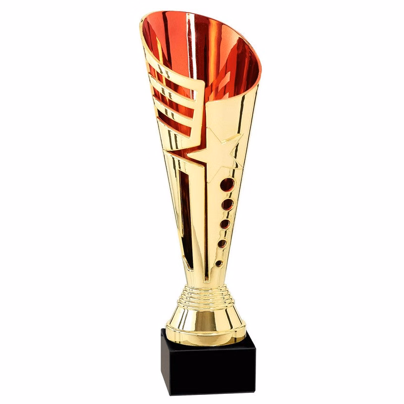 Gold Value Cup With Red Accents