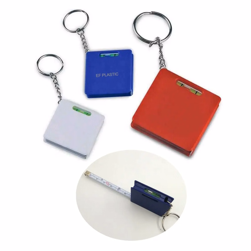 Square Tape Measure with Level & Keychain
