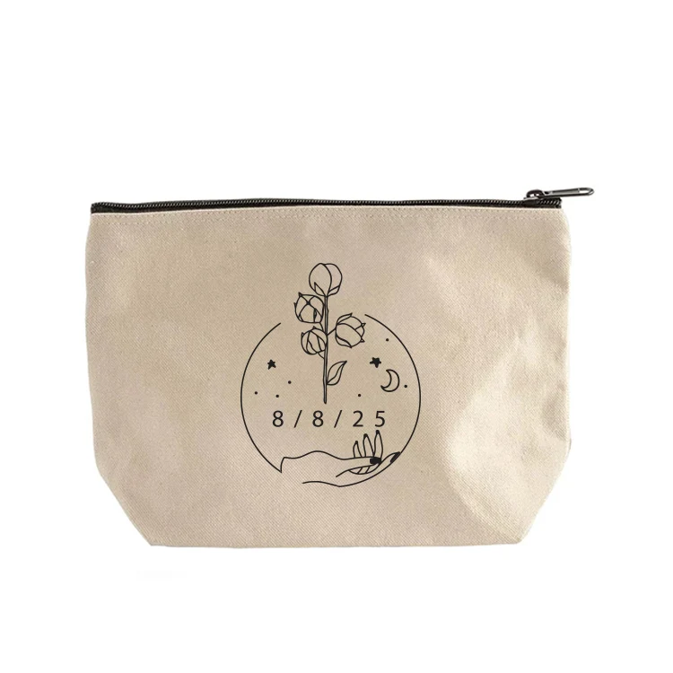Lakewood Eco Canvas Cosmetic Pouch, custom drawstring bag with logo imprint 1