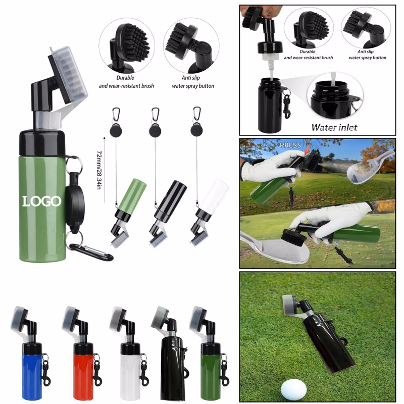 Premium Golf Club Cleaning Brush with Built-In Spray Functio