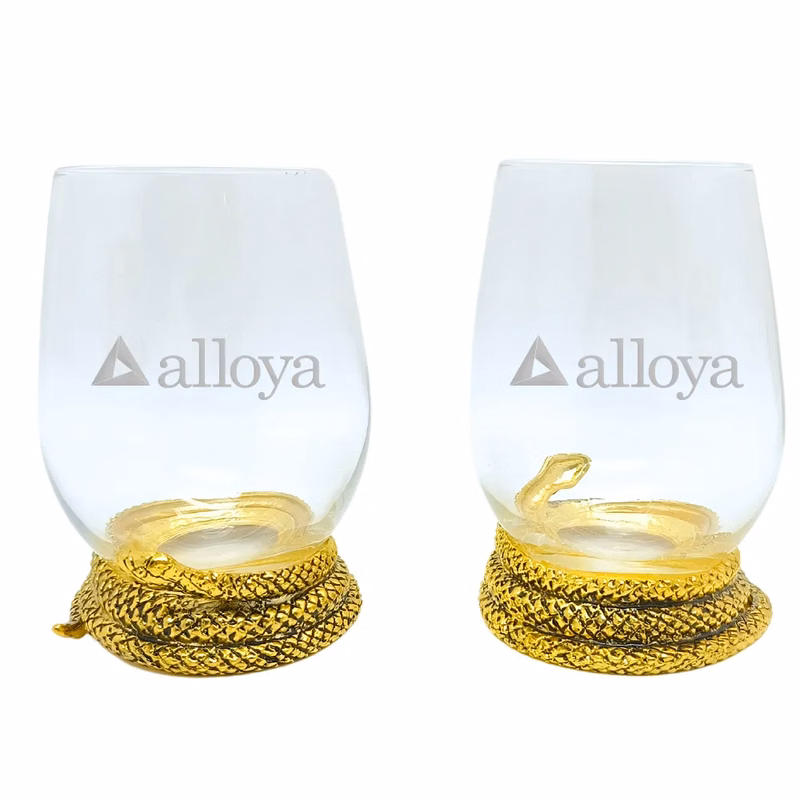 Stemless Snake Wine Glass