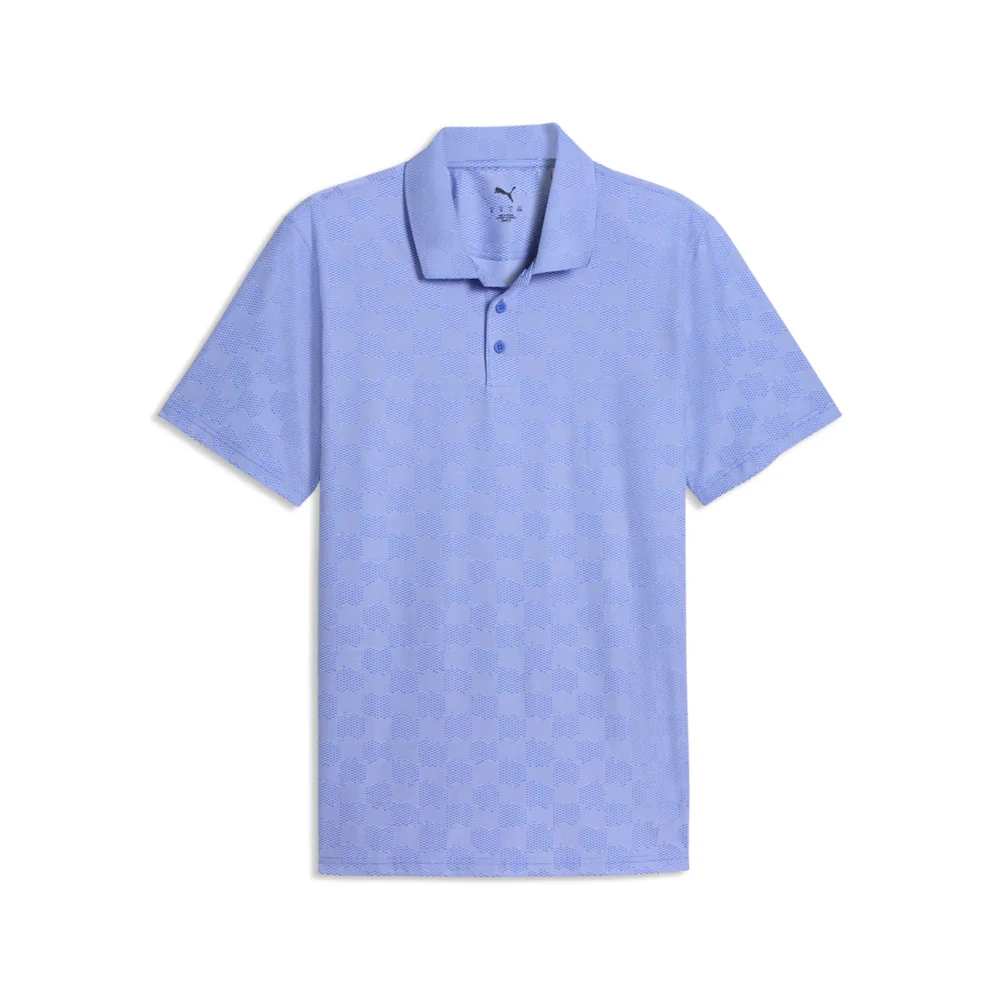 PUMA® Men's MATTR Check Jacquard BN Golf Polo Shirt With Custom Logo 1