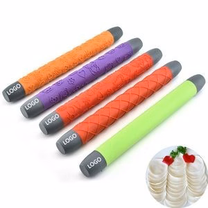 Silicone Embossed Rolling Pins Patterned For Fondant Cake