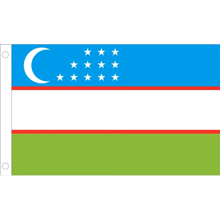 Uzbekistan Flag - 2' x 3' - Nylon