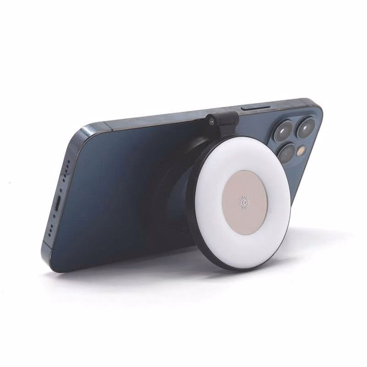 Magnetic Ring Stand with Touch Control LED Light