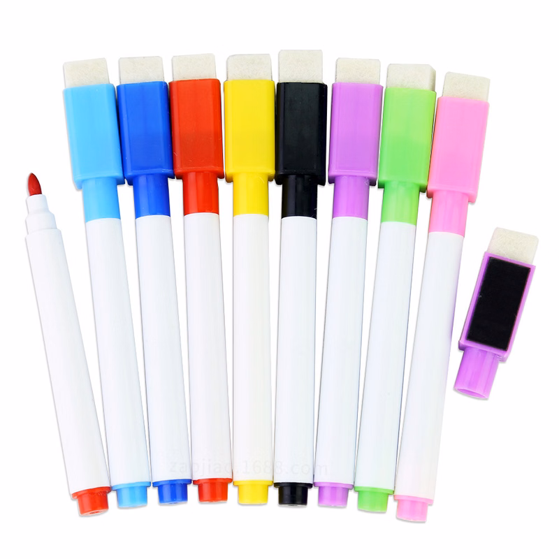 Dry Erase Markers with Magnetic Cap and Eraser