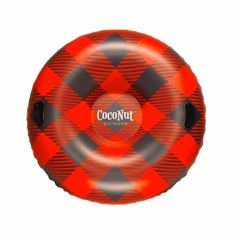 Buffalo Plaid Jumbo Snow Tubes - Red