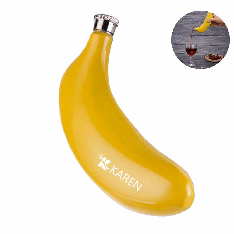 5Oz Portable Stainless Steel Banana Shape Bottle