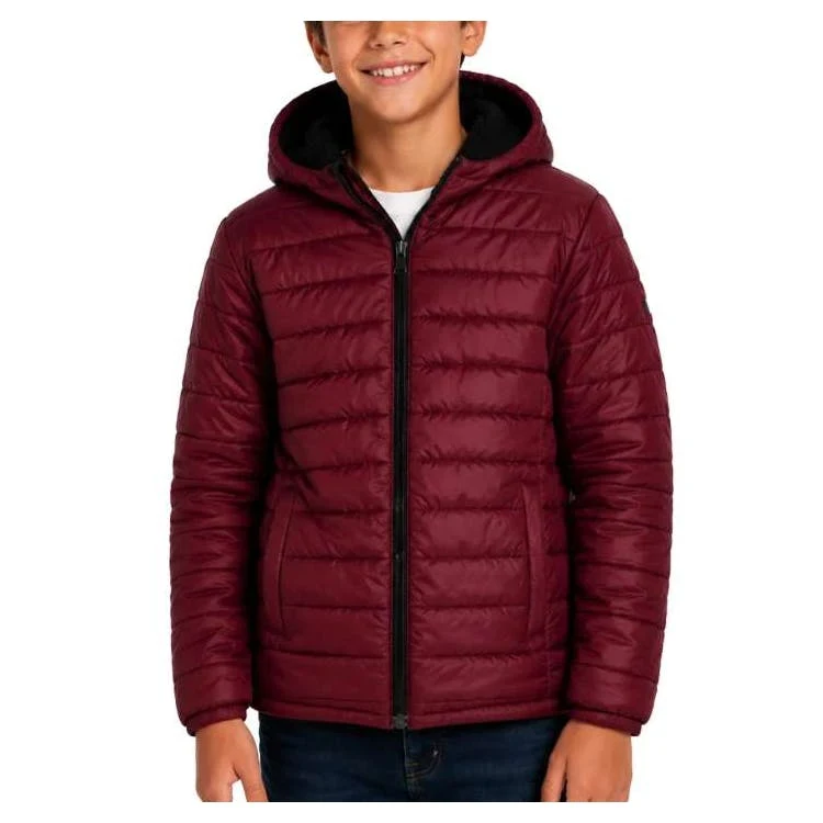 Boys' Reversible Sherpa-Lined Jacket - Size 4-7 Burgundy 1