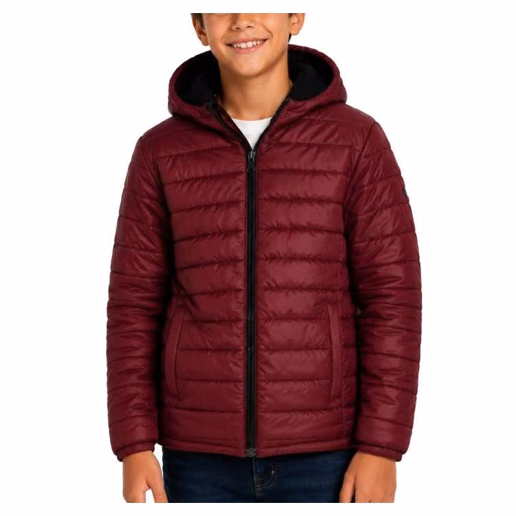 Boys' Reversible Sherpa-Lined Jacket - Size 4-7 Burgundy