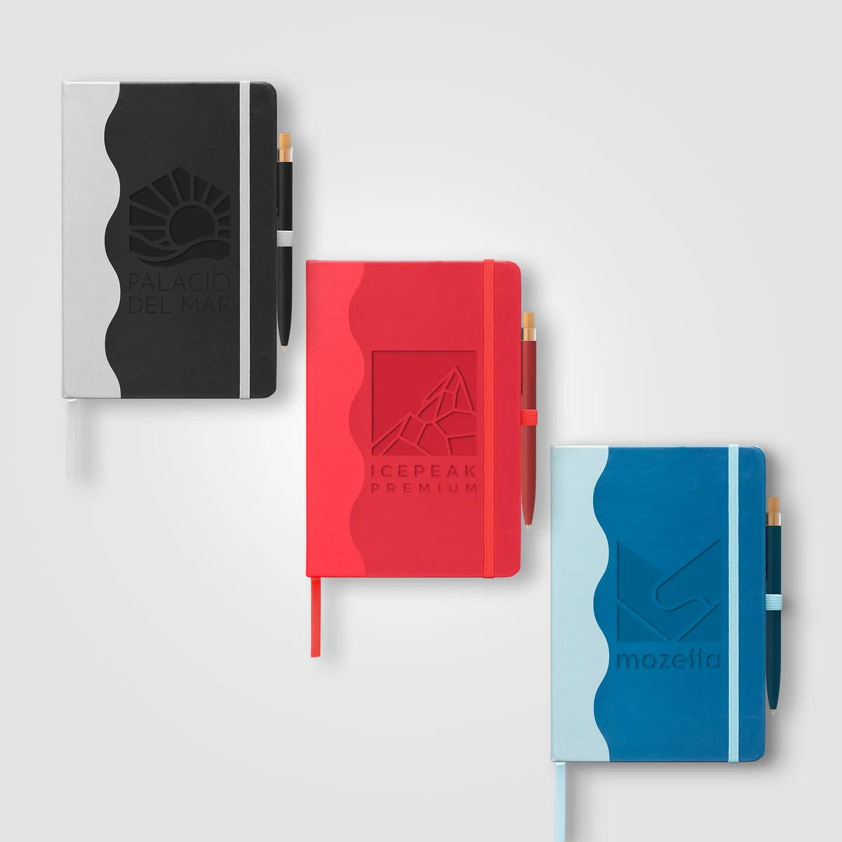Grete Recycled Wave Pattern Journal Pen Set - A5 1
