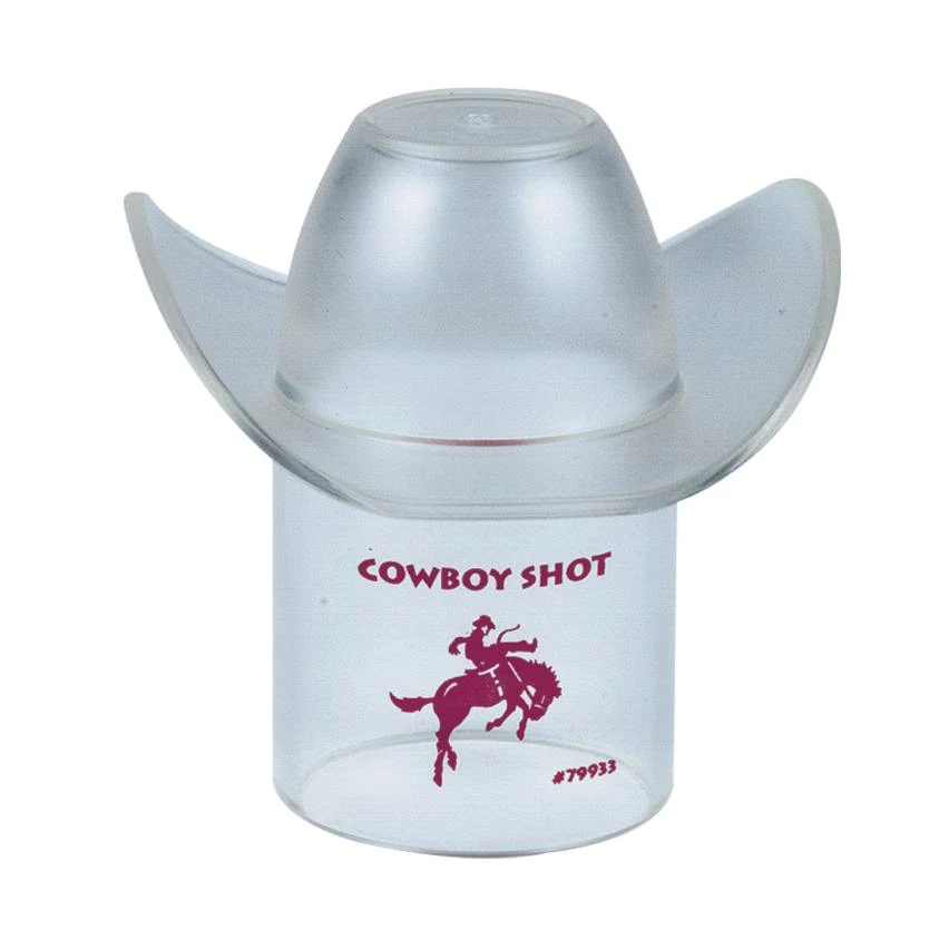 2 oz. Plastic Cowboy Hat Shot Glass 1
