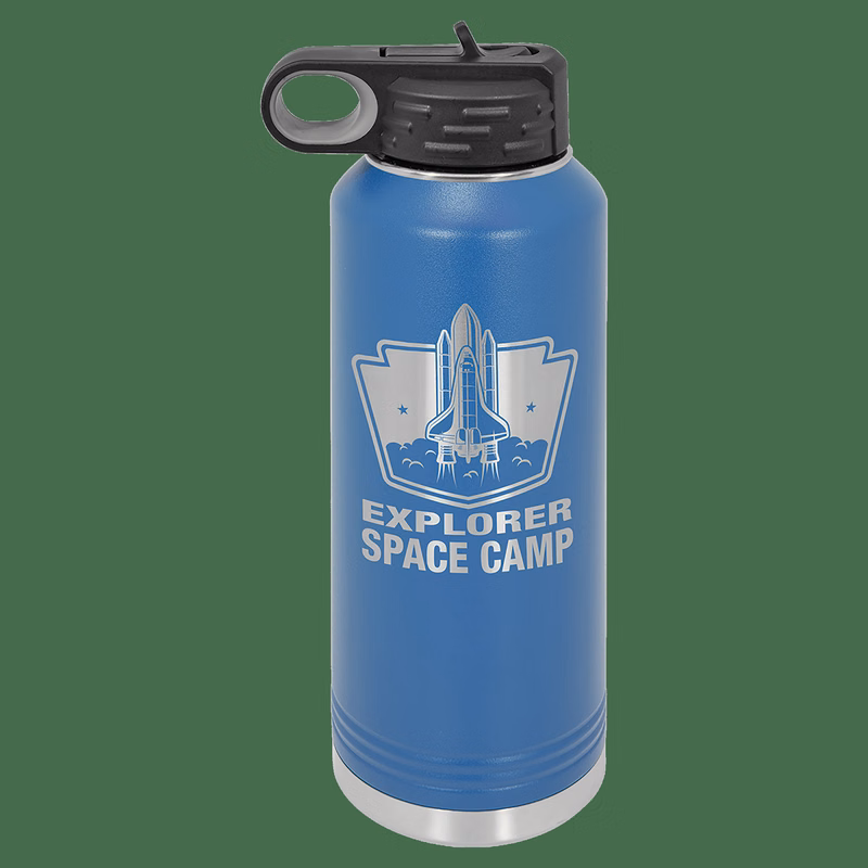 40 oz. Royal Blue Powder Coated Laser Engraved Polar Camel Water Bottles
