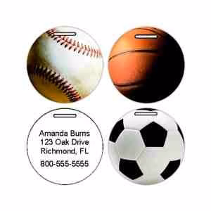 4" Round Custom Luggage & Sport Bag Tags