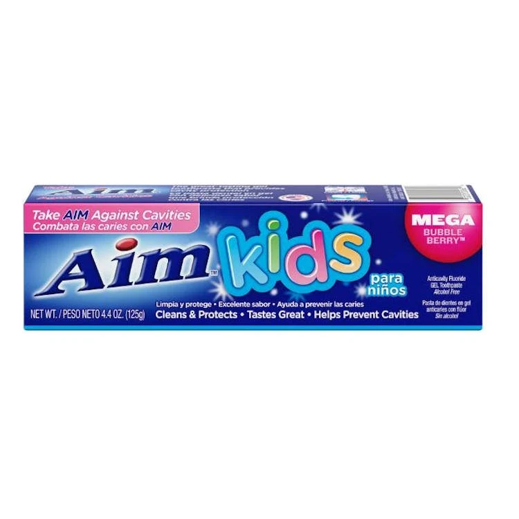 Aim Kids Mega Bubble Berry Fluoride Toothpaste 4.4 oz 1