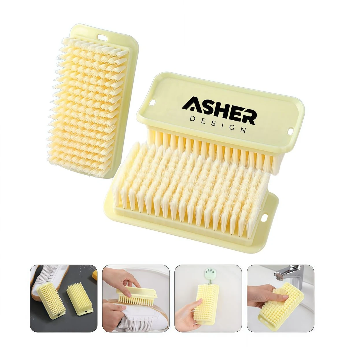 Custom Heavy-Duty Plastic Clothes Washing Brush 1