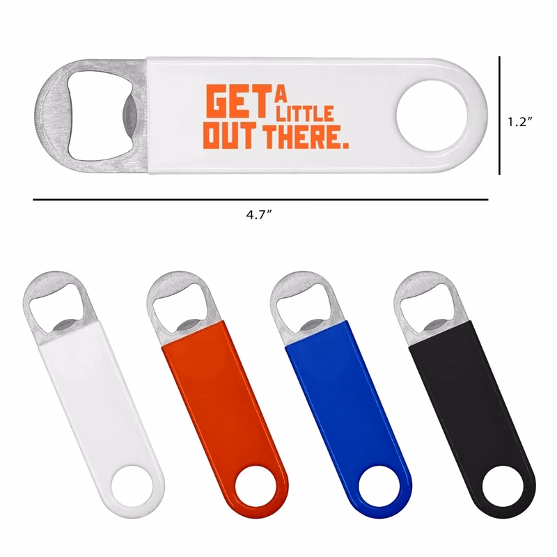 Pocket Vinyl Coated Paddle Bottle Opener