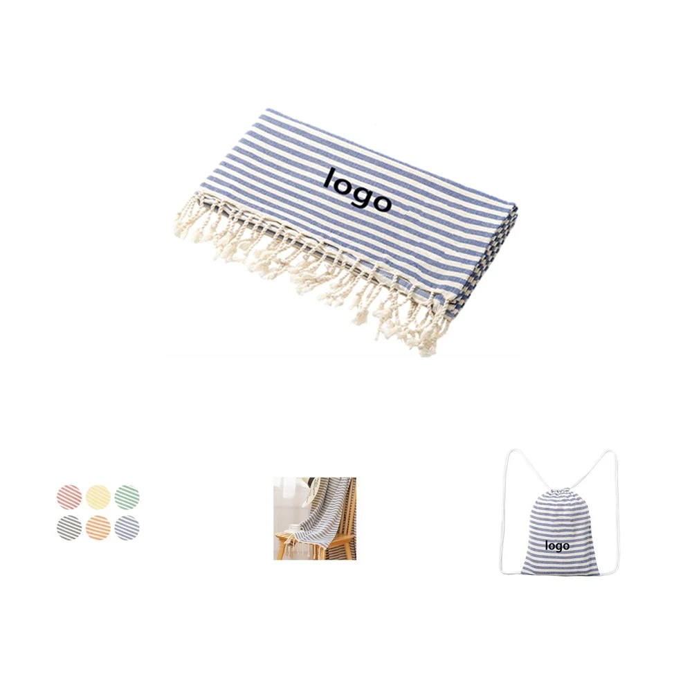 Resort Stripe Turkish Beach Towel 1