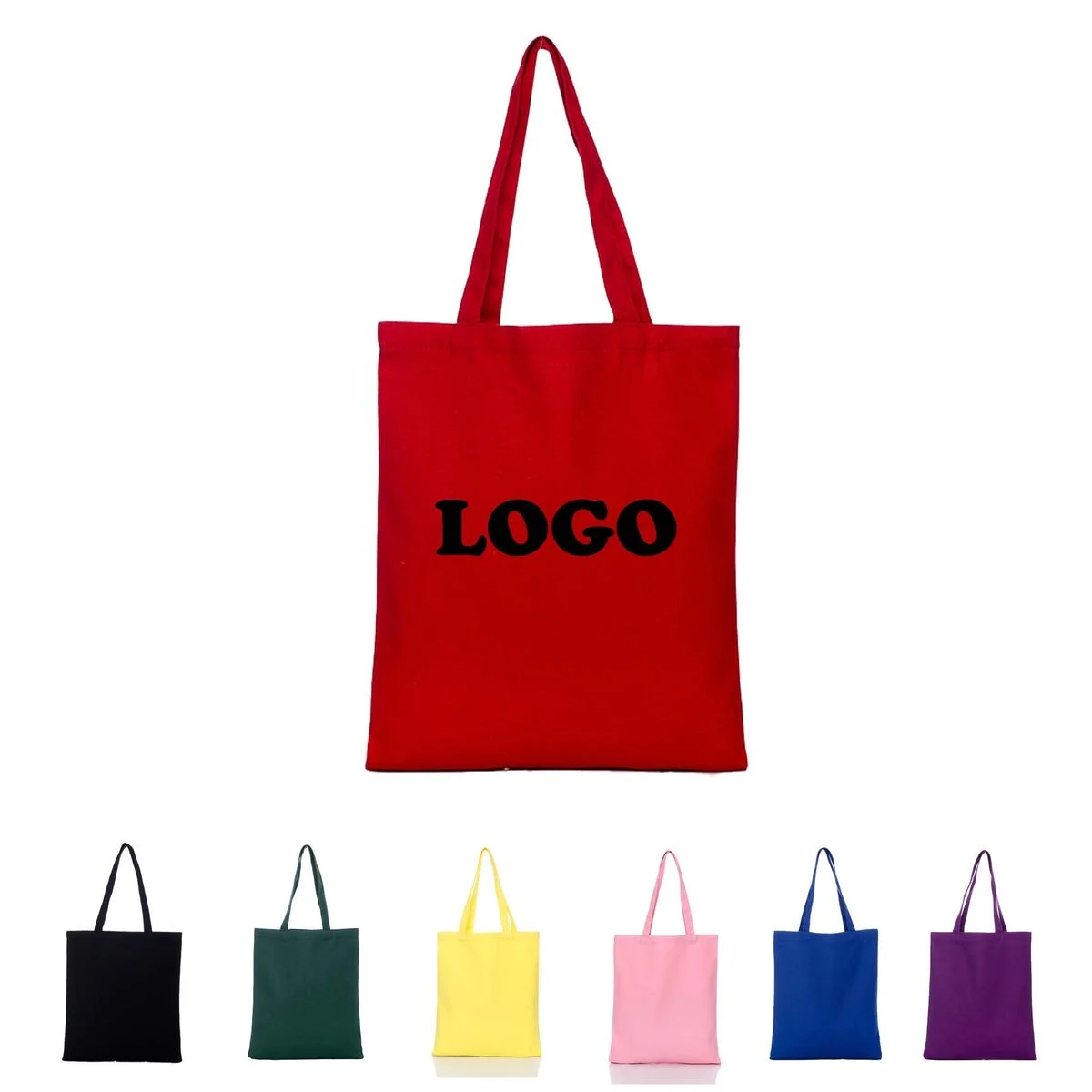 12 Oz Solid Color Canvas Tote Bag, custom tote bag with logo imprint 1
