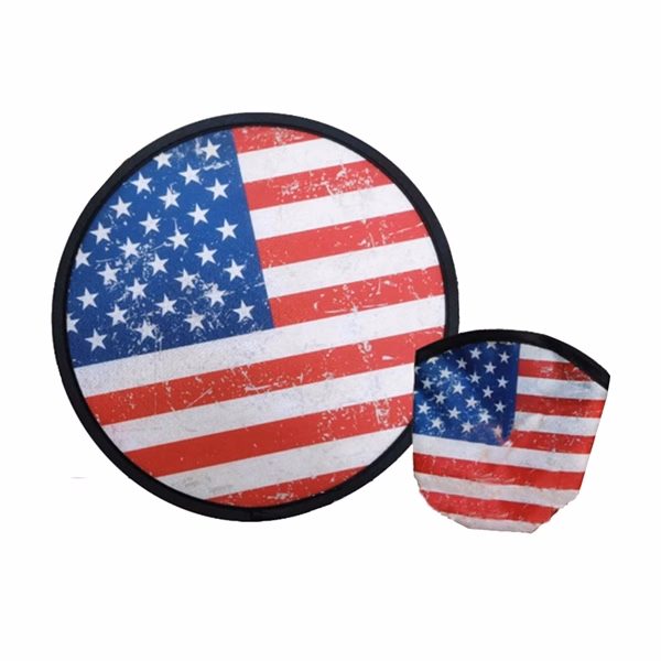 Custom 10-Inch Foldable Polyester Flying Disc — With Pouch Summer Activity Giveaway