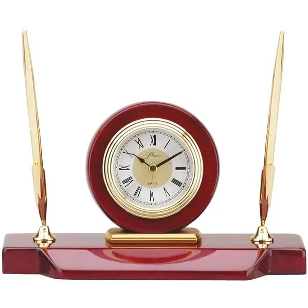 Desk Clock with two Pens 1