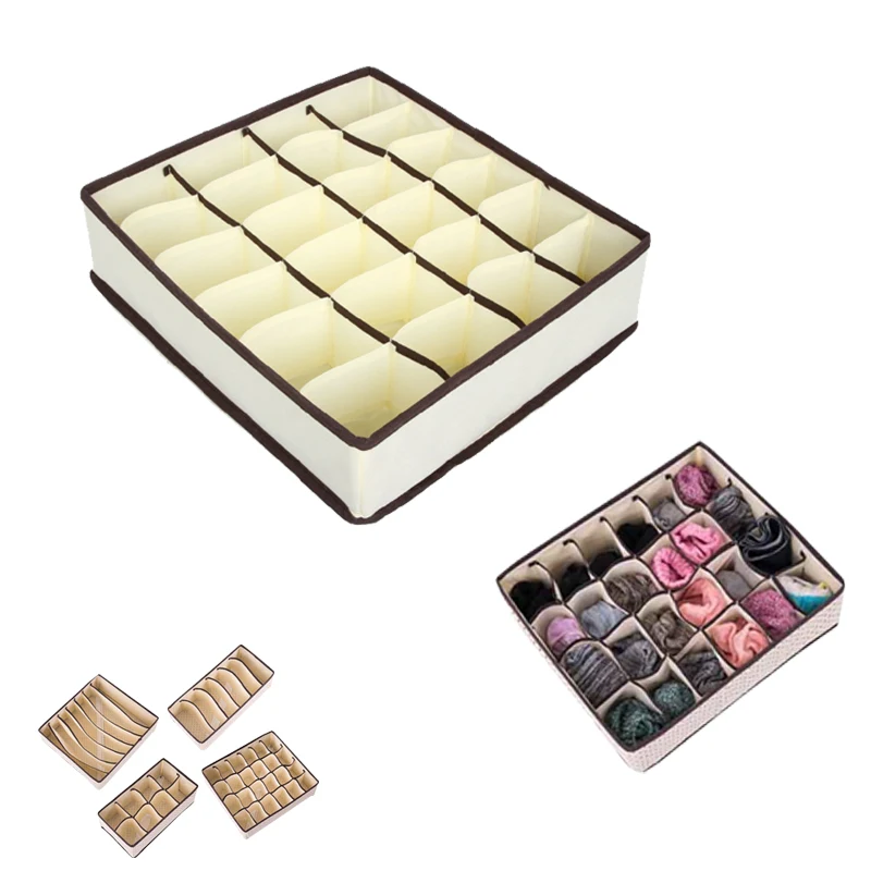 Twenty-four-division Non-woven Storage Box For Sock 1