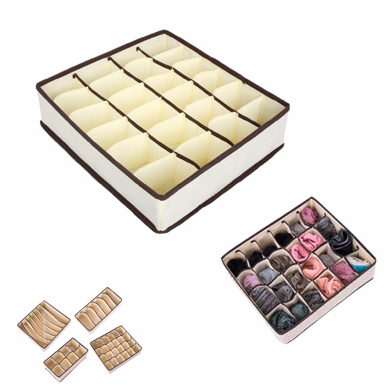 Twenty-four-division Non-woven Storage Box For Sock
