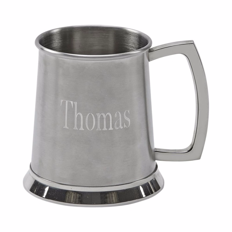 STAINLESS STEELSTAINLESS STEEL MATTE FINISH TANKARD, 4.5" H